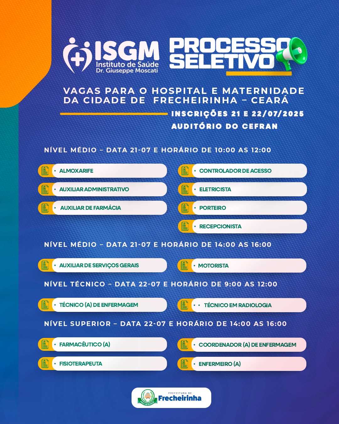 Cartaz do Processo Seletivo